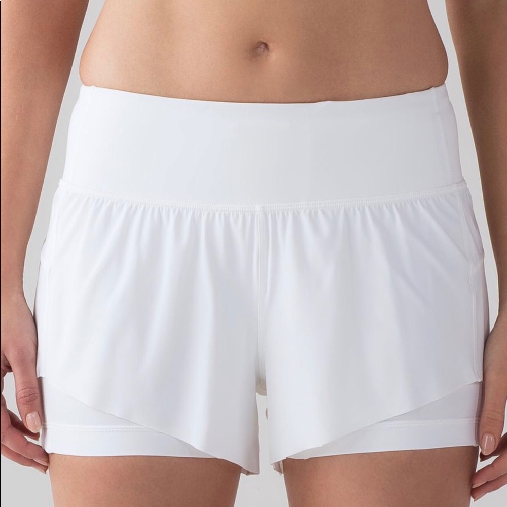 Lululemon squad goals white shorts